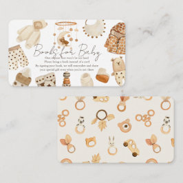 Boho Kläder Barnkalas Baby Shower Böcker Begär Tilläggskort