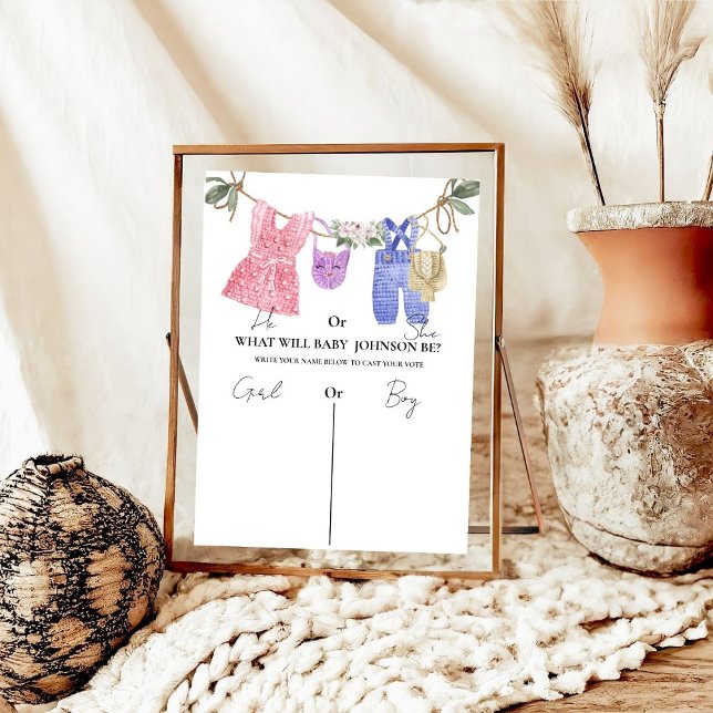 Boho kläder honom eller henne vad Baby ska signera Poster (Skapare uppladdad)