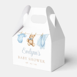 Boho Klädlinje Dammig Blå Pojke Baby Shower Presentaskar