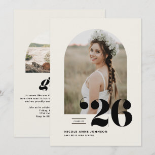 Boho Klass 2025 Arkivfoto Examen Inbjudningar