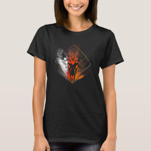 Boho Ko Skalle Blommor Diamant Vit Röd Orange Sp T Shirt