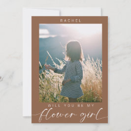 Boho kommer att bli min Chic för Flower Girl Photo Inbjudningar
