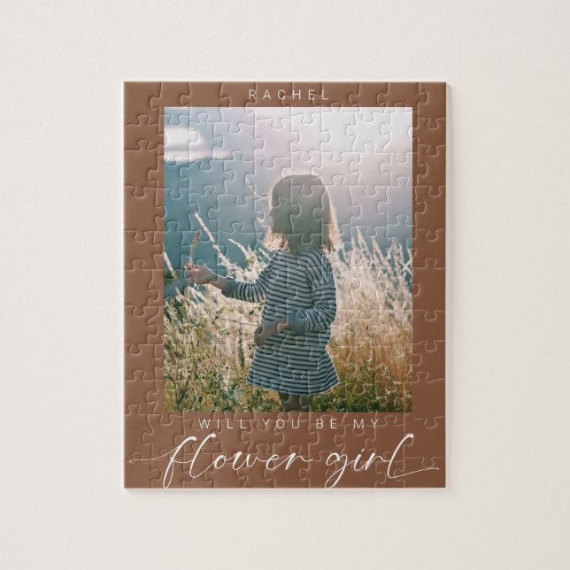 Boho kommer att bli min Chic för Flower Girl Photo Pussel (Vertikal)
