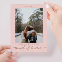 Boho Kommer du att bli min Maid of honor Photo Chi