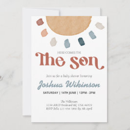 Boho kommer hit och bjuder in sonbabyduschen inbjudningar