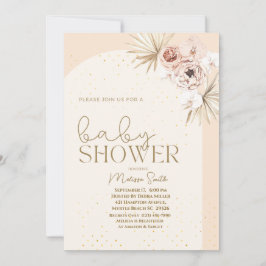 Boho Kön Neutral Baby Shower-inbjudan Inbjudningar