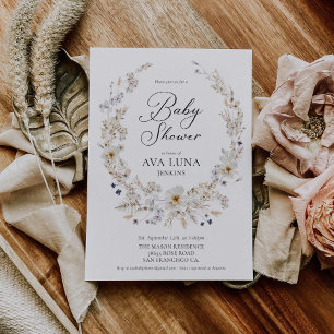 Boho Kön Neutral Baby Shower-inbjudan Inbjudningar