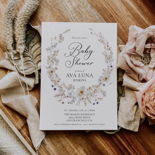 Boho Kön Neutral Baby Shower-inbjudan Inbjudningar (Skapare uppladdad)