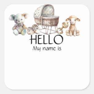 Boho Könsneutral Baby Shower Namn Märke