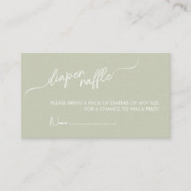 Boho könsneutral Diaper Raffle Baby Shower