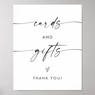Boho-kort och presentkort, modern minimalistisk poster