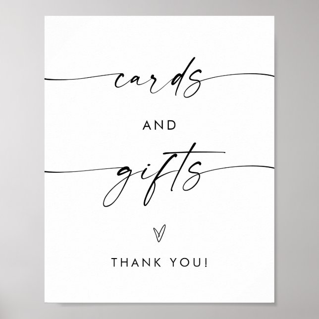 Boho-kort och presentkort, modern minimalistisk poster (Framsidan)