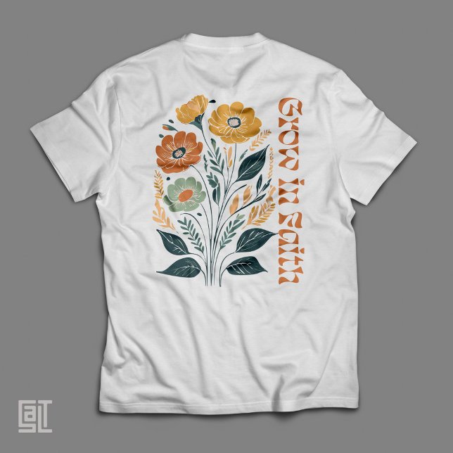 Boho kristen inspirerande trostillväxt t shirt (Skapare uppladdad)