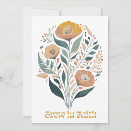 Boho Kristna Inspirerande Troens Blommor Inbjudningar