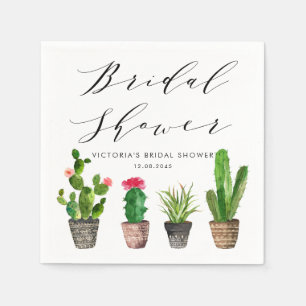 Boho krukväxter Succulenter och kaktus Bröllopsdus Pappersservett
