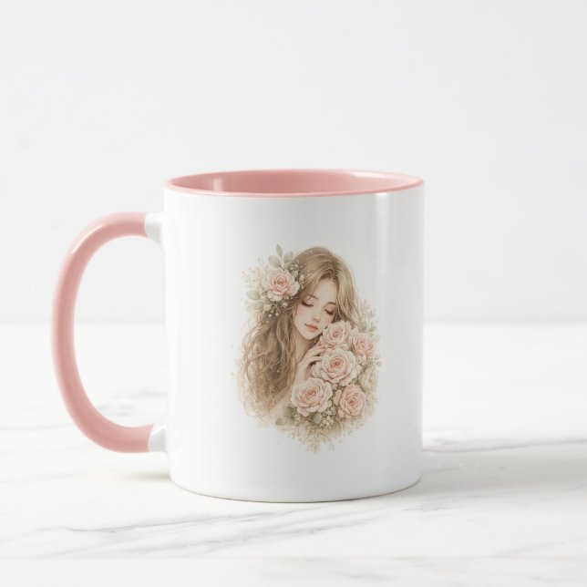 Boho Kvinna Accent Mugg (Vänster)