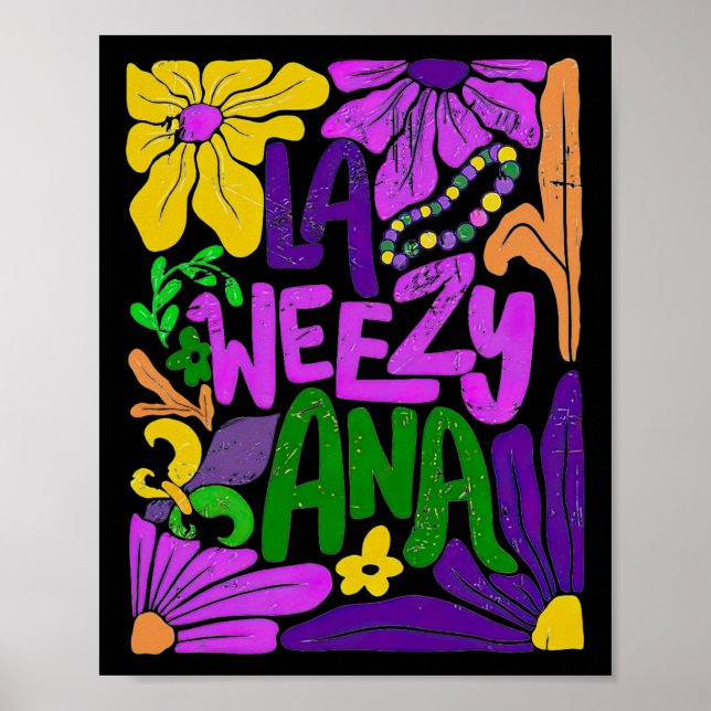 Boho La Weezy Ana Mardi Gras Coquette Bow Louisian Poster (Framsidan)
