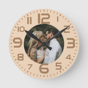 Boho Lägg till din bild Rund Klocka