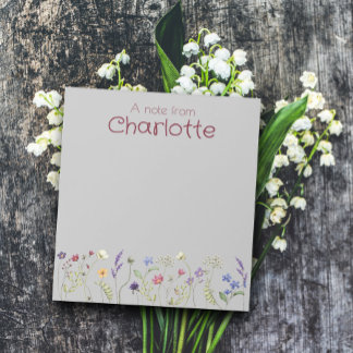 Boho Land Blommigt daisy vattencolor grått Anteckn Anteckningsblock