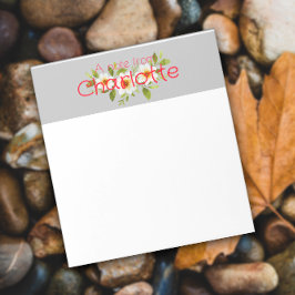 Boho Land Blommigt daisy vattencolor grått Anteckningsblock