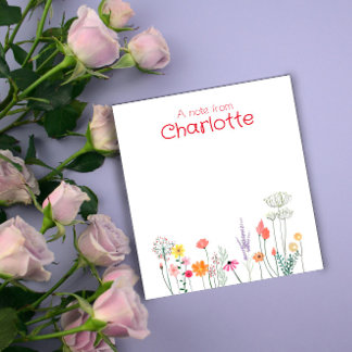 Boho Land Blommigt daisy vattenfärg Anteckningsblock