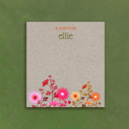 Boho Land Blommigt Kraft Anteckningsblock