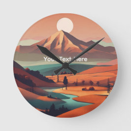 Boho landscape  rund klocka