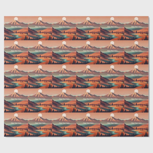 Boho landskap  presentpapper (Platt)