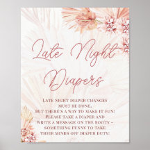Boho Late Night Diaper Baby Shower Sprinkle