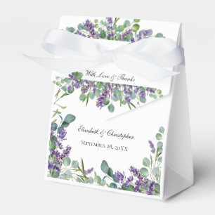 Boho Lavendel Eukalyptus Elegant Formell Bröllop Presentaskar