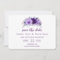 Boho Lavender Blommigt Plum Lila Spara datum