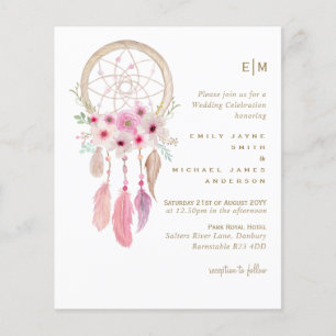 Boho Lavender Dream Catcher Rosa Bröllop