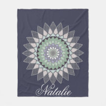Boho Lavender Lotus Mandala Monogram