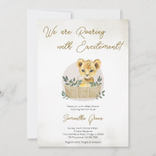 Boho Lejonunge Baby Shower Inbjudningar