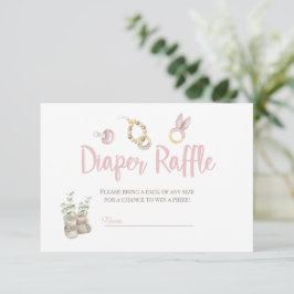 Boho Leksaker Baby Shower Girl Diaper Raffle Card Inbjudningar