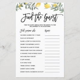 Boho Lemon Hitta gästtävlingsspel för isbrytare