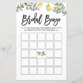 Boho Lemon Sommar Möhippa Bingo-spelkort