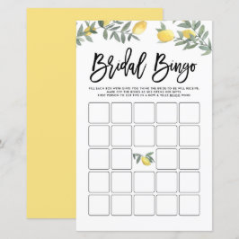 Boho Lemon Sommar Möhippa Bingo-spelkort