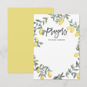 Boho Lemon Wand Baby Shower Prayers Card Tilläggskort