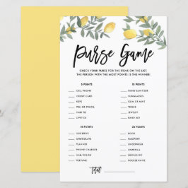 Boho Lemon What's in your Purse Möhippa Game