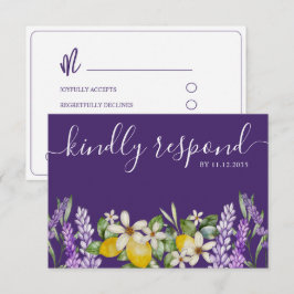 Boho Lemons & Lavender Bröllop OSA Kort