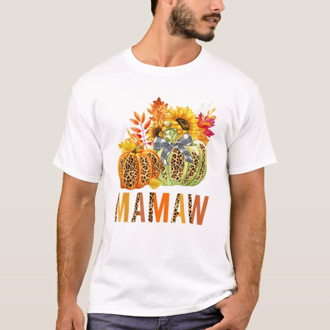 Boho Leopard Pumpor Mamaw Höst T Shirt (Framsida)