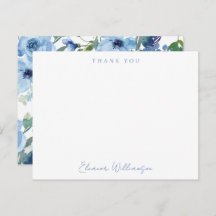 Boho Light Blue Watercolor Blommigt Shower