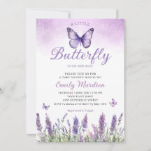 Boho Lila A Little Butterfly Girl Baby Shower