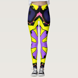 Boho lila, blå, rosa design. Skapa en Påstående Leggings