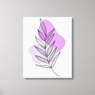 Boho lila blomma canvastryck
