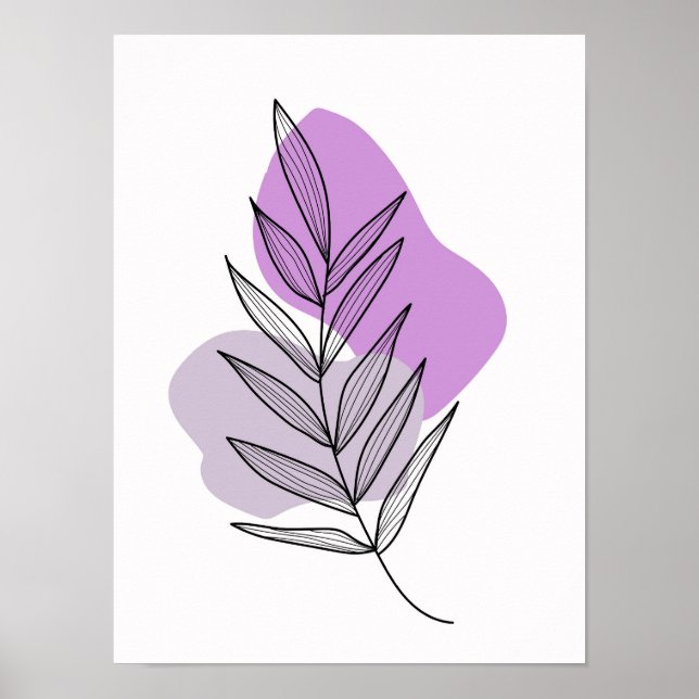 Boho lila blomma poster (Framsidan)
