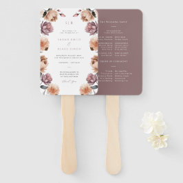 Boho Lila Blommigt Garden Wedding Programme