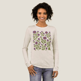 Boho Lila blommor T Shirt