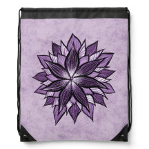 Boho Lila Flower Artsy Blommigt